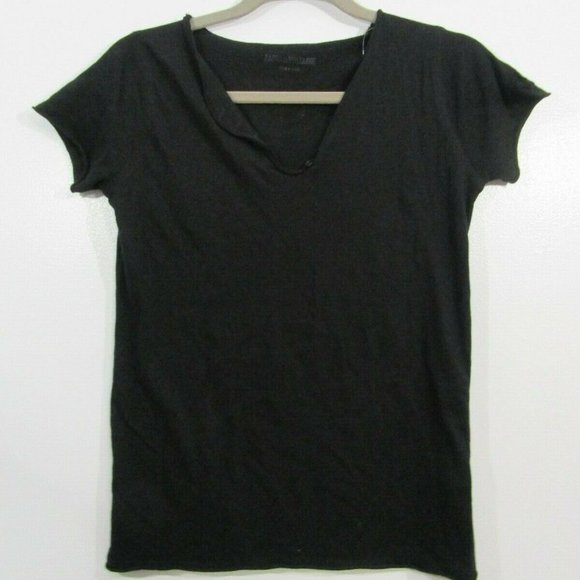Zadig & Voltaire Skull On Back Compfy Black Top - Picture 3 of 7
